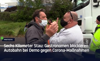 Italien: Gastronomen blockieren Autobahn bei Protest gegen Corona-Maßnahmen