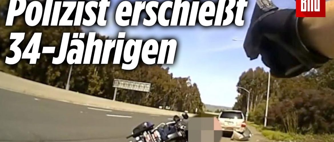 Polizist erschießt flüchtigen Mann auf Highway (krasses Body-Cam-Video)