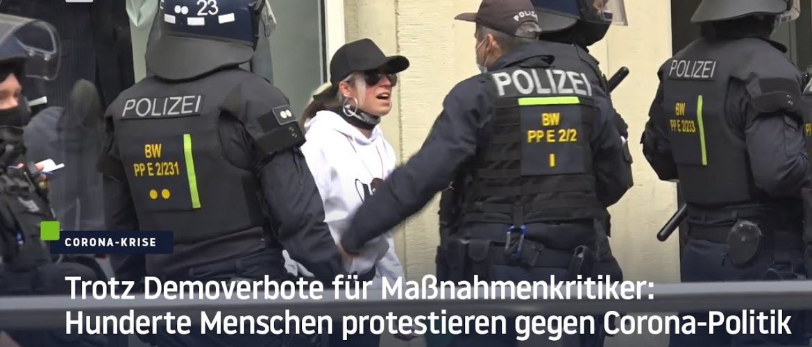 Trotz Demoverbote für Maßnahmenkritiker: Hunderte Menschen protestieren gegen Corona-Politik