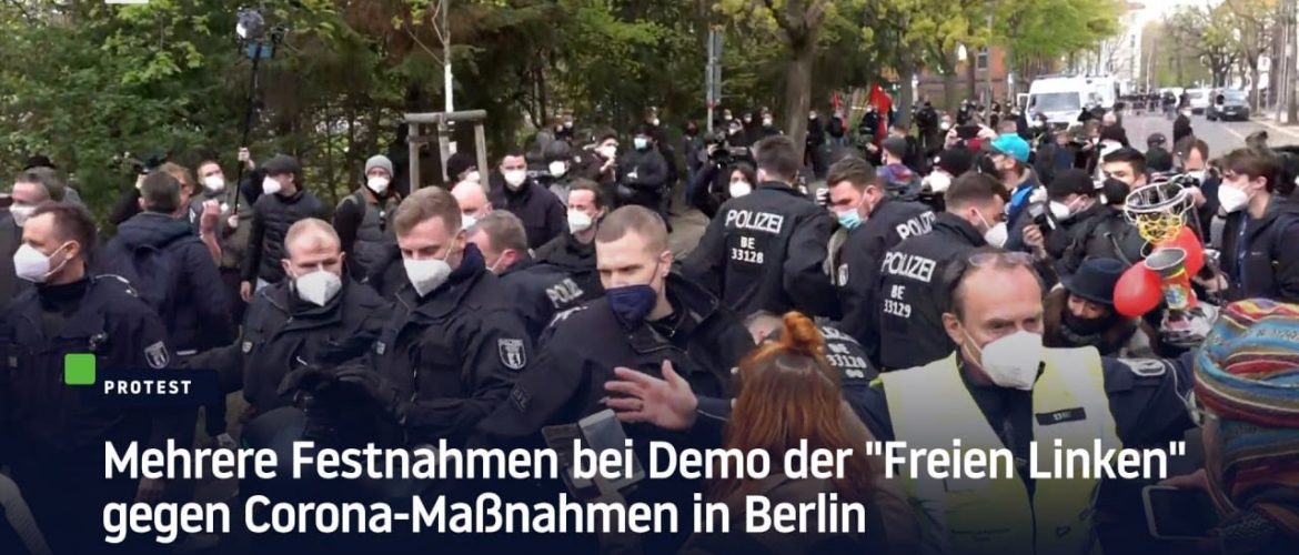 Mehrere Festnahmen bei Demo der „Freien Linken“ gegen Corona-Maßnahmen in Berlin