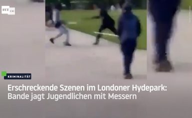 Erschreckende Szenen im Londoner Hydepark: Bande jagt Jugendlichen mit langen Messern