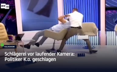 Schlägerei vor laufender Kamera: Politiker K.o. geschlagen