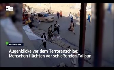 Augenblicke vor dem Terroranschlag: Menschen flüchten vor den Schüssen der Taliban