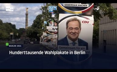 „Nie wieder Überwachungsstaat“ und „Himbeereis“: Berlin von Wahlwerbung übersät