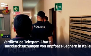 Verdächtige Telegram-Chats: Hausdurchsuchungen von Impfpass-Gegnern in Italien