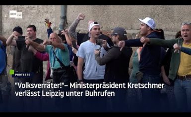 „Volksverräter!“ – Ministerpräsident Kretschmer verlässt Leipzig unter Buhrufen