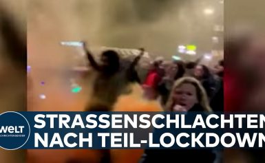 CORONA: Teil-Lockdown! Straßenschlachten in Den Haag – Polizei setzt Wasserwerfer ein I WELT News