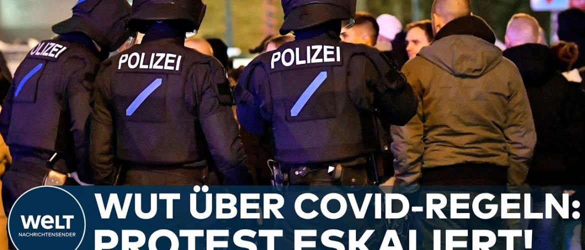 CORONA: Wut über Covid19-Regeln! Zoff zwischen Polizei und Demonstranten eskaliert | WELT News