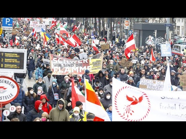 Proteste gegen Corona-Auflagen und Teil-Lockdown in Wien