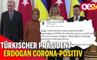 Türkischer Präsident Erdogan und Ehefrau Corona-Positiv