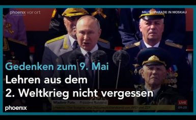 Rede von Wladimir Putin zur Militärparade in Russland anlässlich des Kriegsgedenkens am 09.05.22