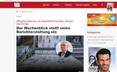 Der FPÖ-nahe „Wochenblick“ stellt sein Erscheinen ein – SIGNAL macht weiter!