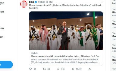 Habeck-Mann lässt sich vom Saudi-Prinzen aushalten