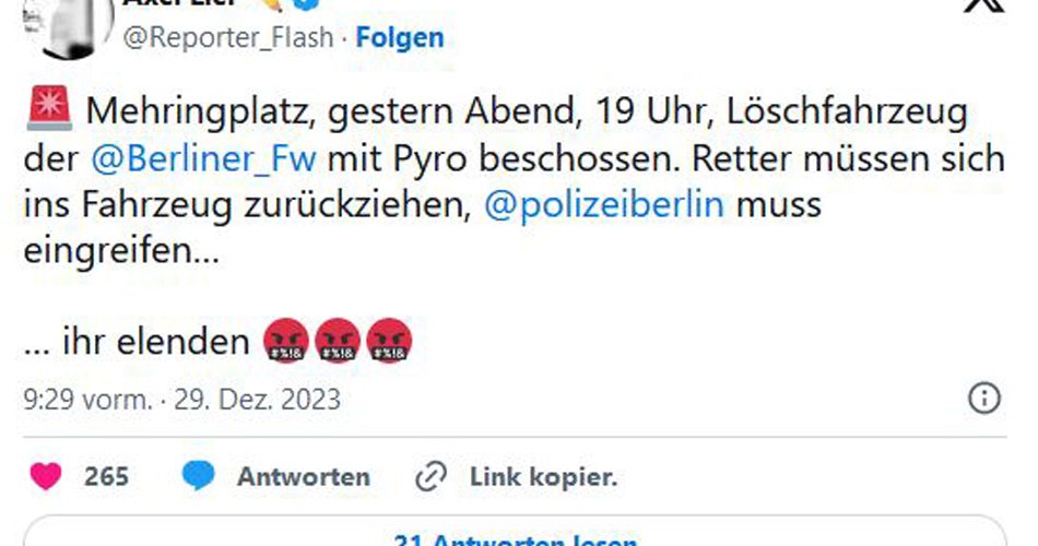 Silvester: Berliner Polizei bettelt um Gnade