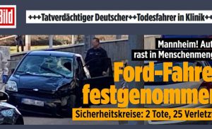 Zwei Tote und 14 Verletzte bei Todesfahrt in Mannheim