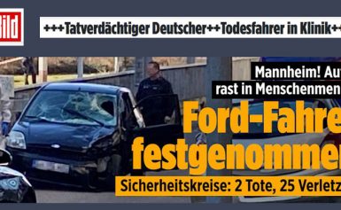 Zwei Tote und 14 Verletzte bei Todesfahrt in Mannheim