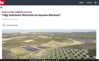 Die Bedeutung des Solarstroms für den Blackout in Spanien