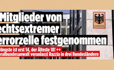 Generalbundesanwalt lässt jugendliche Neonazis verhaften