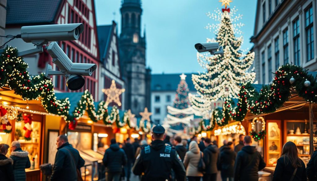 Sicherheitstechnologie auf Weihnachtsmärkten
